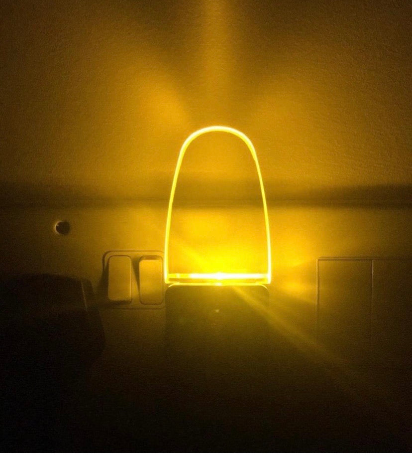 2 Pack LED Night Light Lamp with Dusk to Dawn Light Sensor (Yellow)