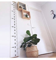 200cm Hanging Canvas Children’s Height Chart with Wooden Rails