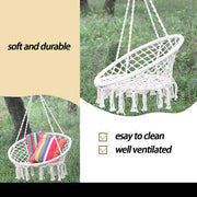 Macramé Cotton Hammock Chair – Up to 150 kg