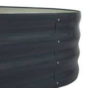 Oval Coated-Steel Raised Garden Bed – 240 × 80 × 42 cm