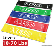 Natural-Latex Exercise Resistance Bands – 5 Piece Set