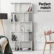 Artiss Bookshelf 5-Tier Bookcase Storage Display Shelf, White