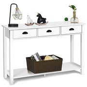 120 cm Console Table with Drawers & Shelf