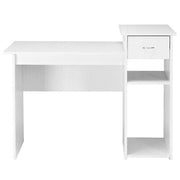 White Computer Desk with Storage Shelves