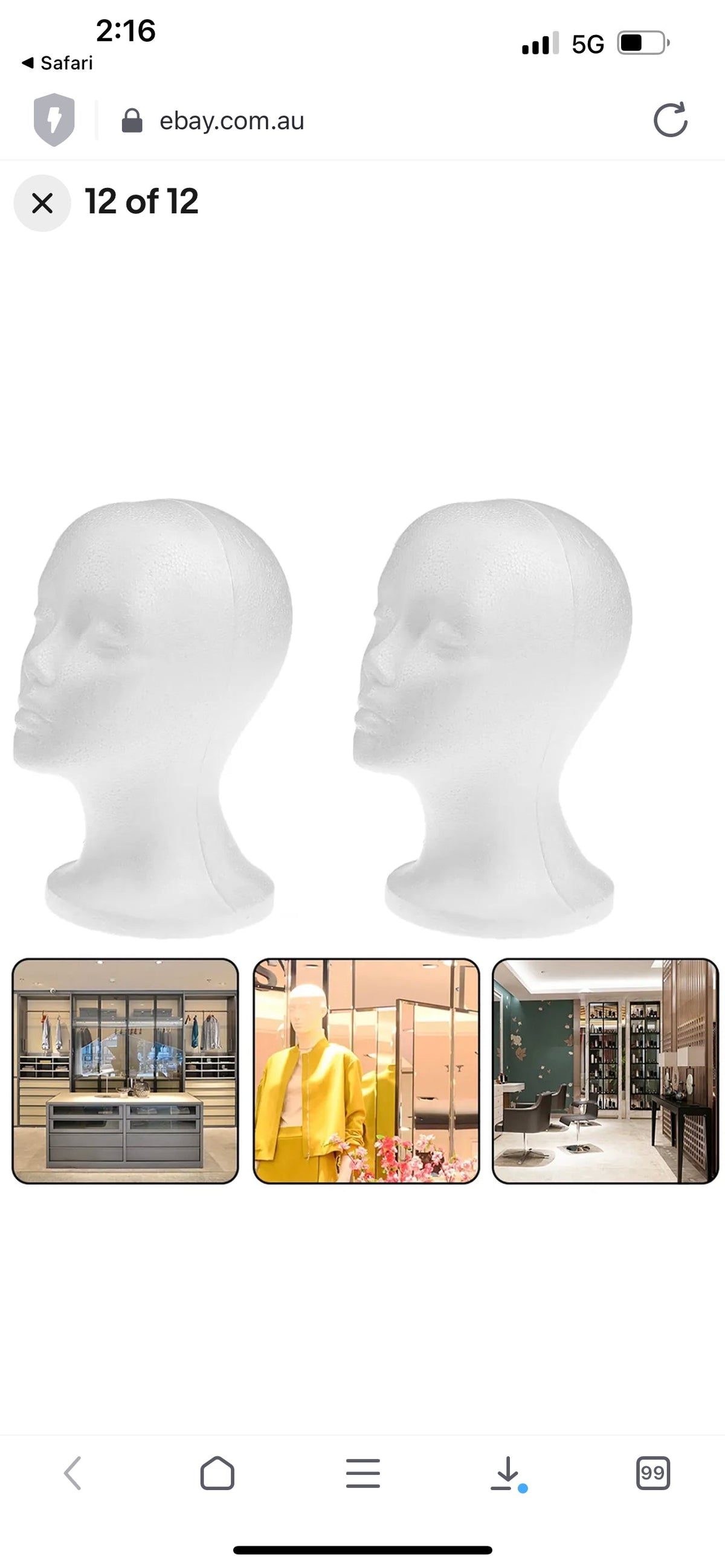 Foam Mannequin Heads for Wigs, Hats & Glasses – 2 Pack