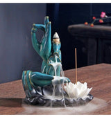 Ceramic Zen Buddha's-Hand Backflow Incense Burner