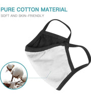Reusable Two-Layer Cotton Fabric Face Masks – 5 Pack