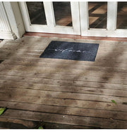 Grey Welcome Entrance Mat with Rubber Backing – 18 × 28in