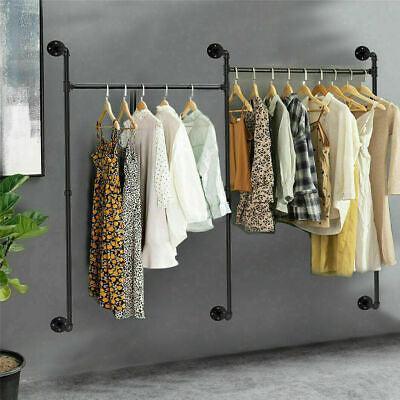 205cm XL Industrial 2-Way Wall-Mounted Garment Rail