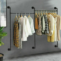 205cm XL Industrial 2-Way Wall-Mounted Garment Rail