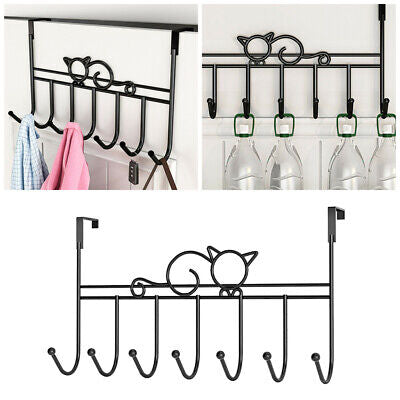 7-Hook Over-Door Coat, Towel & Bag Rack