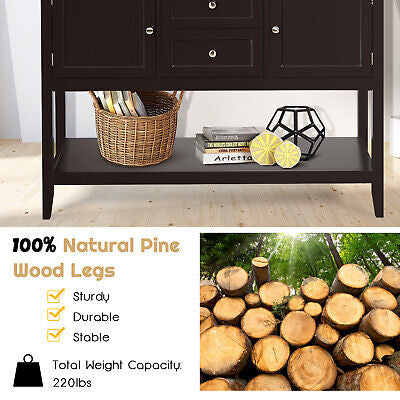 Buffet Sideboard Cabinet Kitchen Cupboard Storage Shelf Hall Console Table Wood