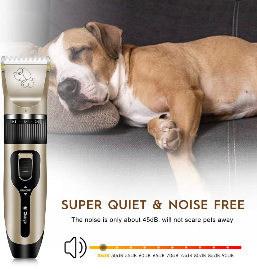 Dog Clipper Grooming Kit, 13IN1 Pet Hair Scissors, Pet Trimmer for Cat, Rechargeable Low Noise 
