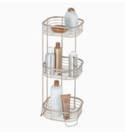 3-Tier Freestanding Steel Bathroom Organiser – Satin Finish