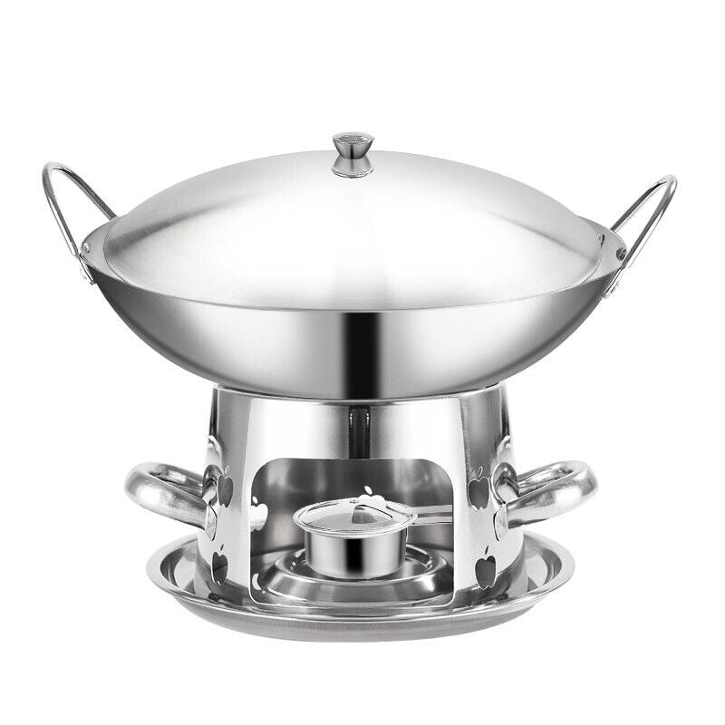 Hotpot Chafing Dish Alcohol Stove Stainless Steel Buffet Food Warmers Portable