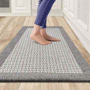 Kitchen Floor Mats, Anti Slip Kitchen Sink Absorbent Rugs and Mats, Non Skid Kitchen Floor Mat, Non Slip Standing Mat Washable (Grey)