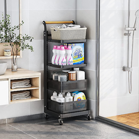 4-Tier Adjustable Rolling Storage Cart