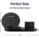 Wireless Charger, Amazer Tec 3 in 1 Charging Stand Compatible with iWatch, AirPods and iPhone 11/Xs/X Max/XR/X/8/8Plus/7/7 Plus /6S /6S Plus(Original Charger & Cables Required) (Black)