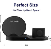 Wireless Charger, Amazer Tec 3 in 1 Charging Stand Compatible with iWatch, AirPods and iPhone 11/Xs/X Max/XR/X/8/8Plus/7/7 Plus /6S /6S Plus(Original Charger & Cables Required) (Black)