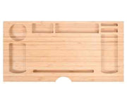 Home Bamboo Monitor Stand Desk Organiser Desktop Riser Wooden Office Work