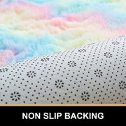 Rainbow Round Abstract Modern Soft Area Rug Grey