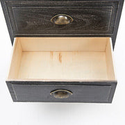 2x LaBella Bedside Table 3 Drawer Side Storage Cabinet Bedroom VINTAGE BLACK