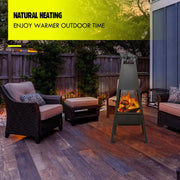 Portable Chimney Fire Pit with Cover
