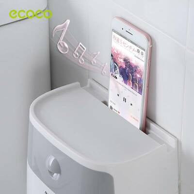 Wall-Mounted Double-Roll Toilet Paper Dispenser with Shelf