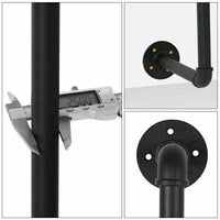 205cm XL Industrial 2-Way Wall-Mounted Garment Rail