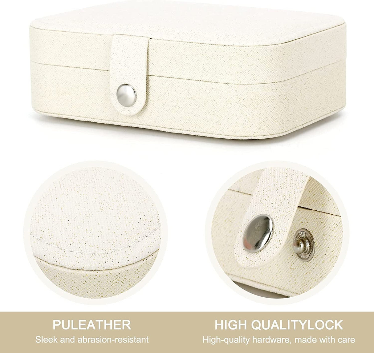 Jewellery Box Organizer, TERSELY Portable Jewelry Travel Storage Organizers Case for Rings Necklace Stud Bracelets Gift Box for Women Girls