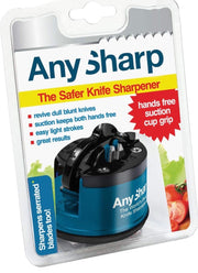 20° Suction-Base Manual Knife Sharpener – Blue