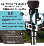 Collapsible Walking Stick, Folding Hiking Poles, Trekking Poles for Hiking Stick Nordic Walking Poles Trekking Poles Kids Folding Walking Stick Trekking Poles Ultra Light TREKOLOGY Trek Z-Cork Seniors