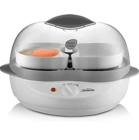 Sunbeam EC1300 Poach And Boil Egg Cooker, White