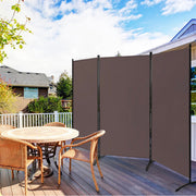3-Panel Wood & Steel Folding Privacy Screen – 4 Colours