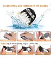 Dog Clippers 2 in 1, Cordless Pet Clippers with Small Trimmer Blade, Eocean 13 Pcs Pet Dog Grooming Kits with Detachable Blades, Dog Trimmer with Nail Tools, 5 Speeds