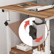 Foldable Height-Adjustable Overbed Laptop Table with Wheels