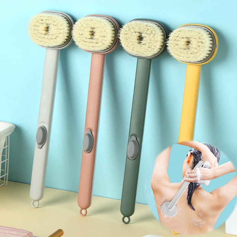 Long-Handle Dispensing Shower Brush – 4 Colours