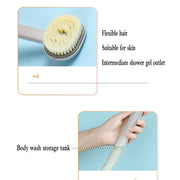 Long-Handle Dispensing Shower Brush – 4 Colours