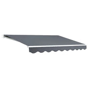 Manual Retractable Folding-Arm Awning – Grey