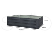 Raised Steel Garden Beds – 120 × 90 × 30 cm, Set of 2