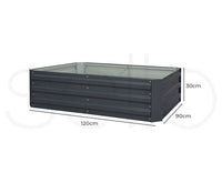Raised Steel Garden Beds – 120 × 90 × 30 cm, Set of 2