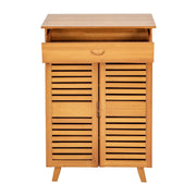 Wooden Bamboo Shoe Cabinet Shoe Rack Cupboard Pantry Shelf Organizer 5 T 63cm