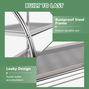 Wall-Mounted Two-Tier Towel Shelf with Twin Rails