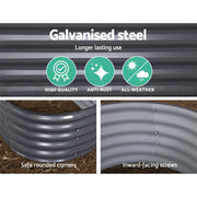 Oval Galvanised-Steel Raised Garden Bed