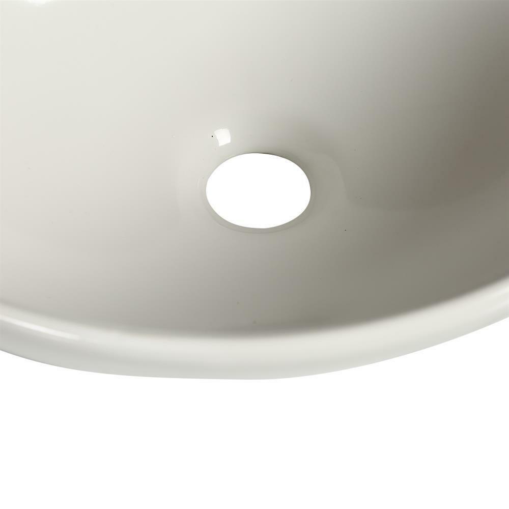 Oval High-Gloss Ceramic Countertop Basin – 41 × 34 cm