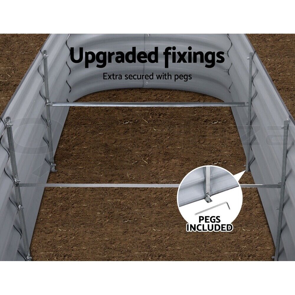 Oval Galvanised-Steel Raised Garden Bed