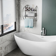 Wall-Mounted Two-Tier Towel Shelf with Twin Rails