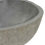 Natural River-Stone Oval Countertop Basin – 37–46 cm