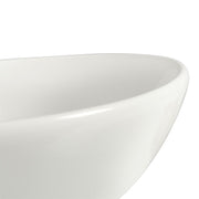 Oval High-Gloss Ceramic Countertop Basin – 41 × 34 cm
