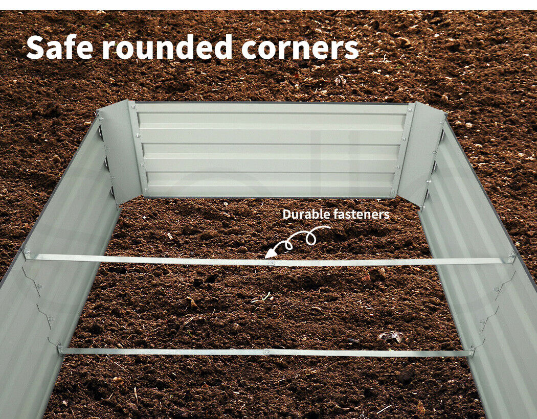 Raised Steel Garden Beds – 120 × 90 × 30 cm, Set of 2
